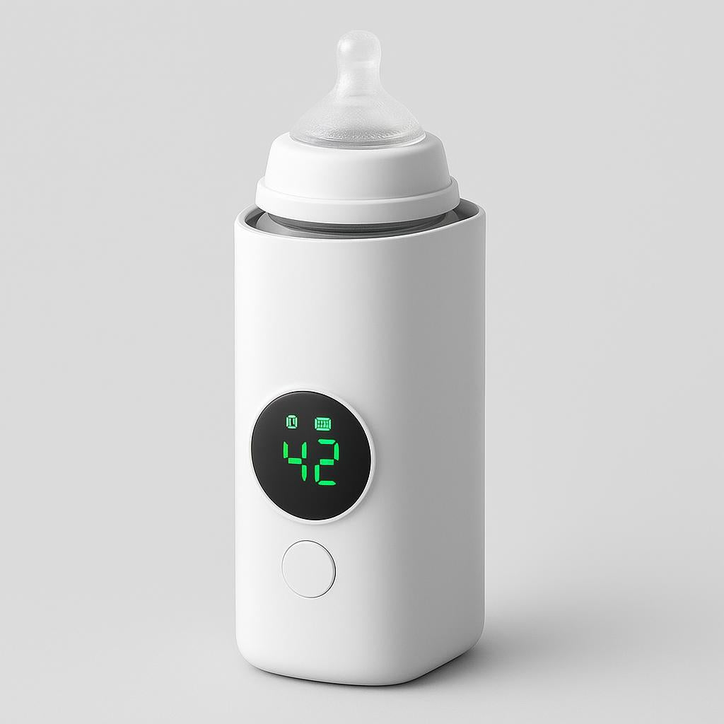 Chauffe-biberon nomade 42°C – Plus besoin d’eau chaude la nuit, batterie 6000 mAh