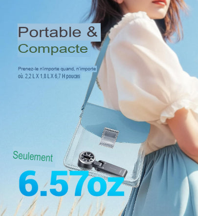 Ventilateur Portable Rechargeable Ultra-Puissant – Fraîcheur Instantanée Anti-Chaleur Dakar